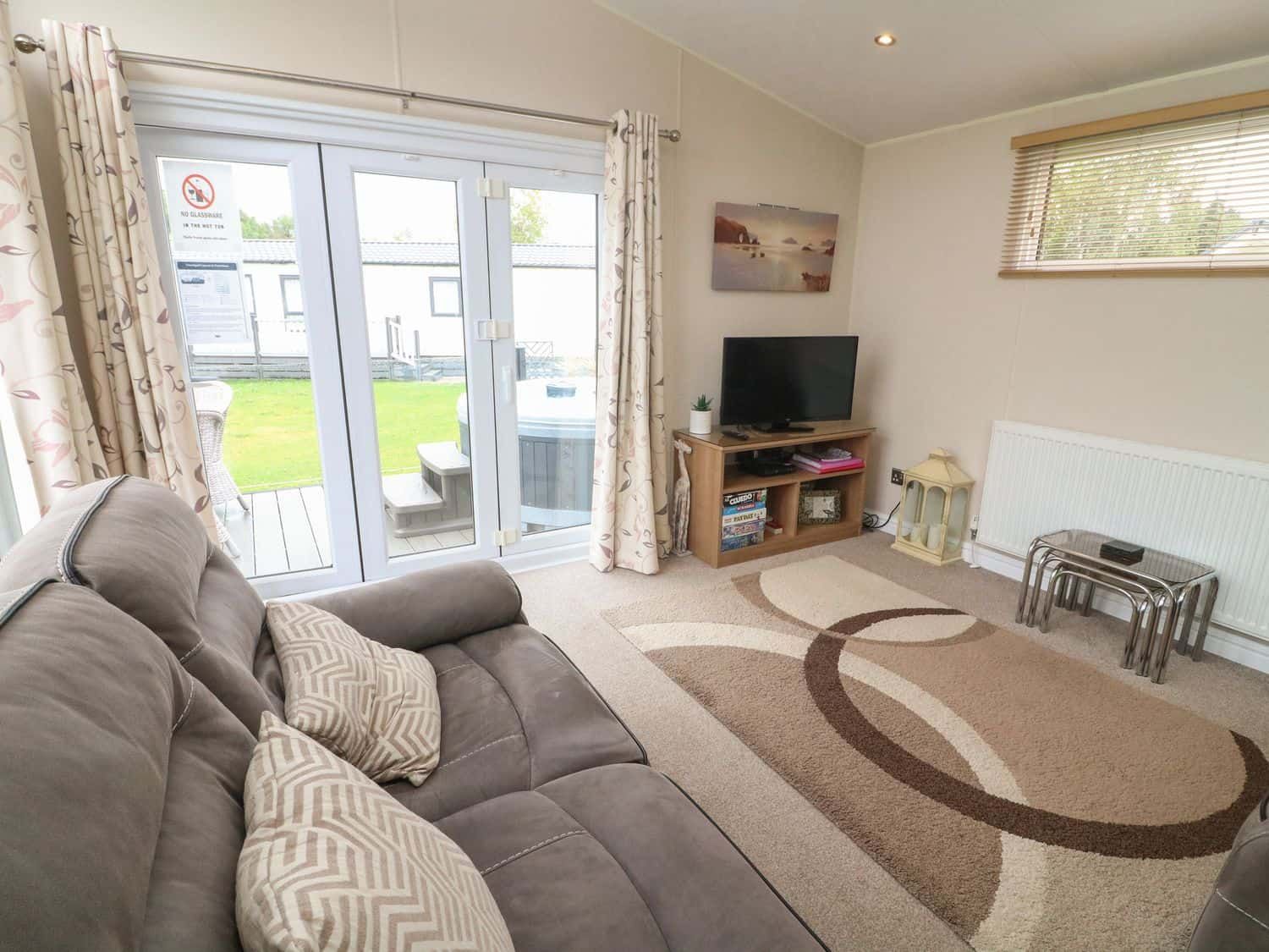 Spacious interior living space at Waterside Lodge